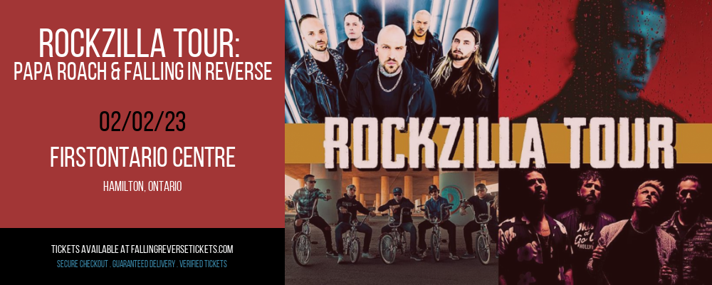 Rockzilla Tour: Papa Roach & Falling In Reverse at Falling in Reverse Concert Tickets tickets Rockzilla Tour: Papa Roach & Falling In Reverse at Falling in Reverse Concert Tickets