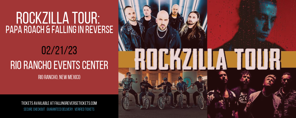Rockzilla Tour: Papa Roach & Falling In Reverse at Falling in Reverse Concert Tickets tickets Rockzilla Tour: Papa Roach & Falling In Reverse at Falling in Reverse Concert Tickets